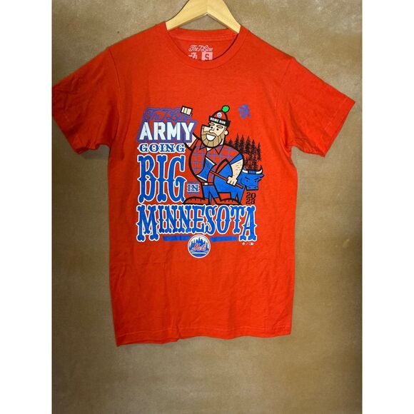 The 7 Line Mets Army Going Big In Minnesota 2023 T Shirt Size S Orange - Picture 1 of 9